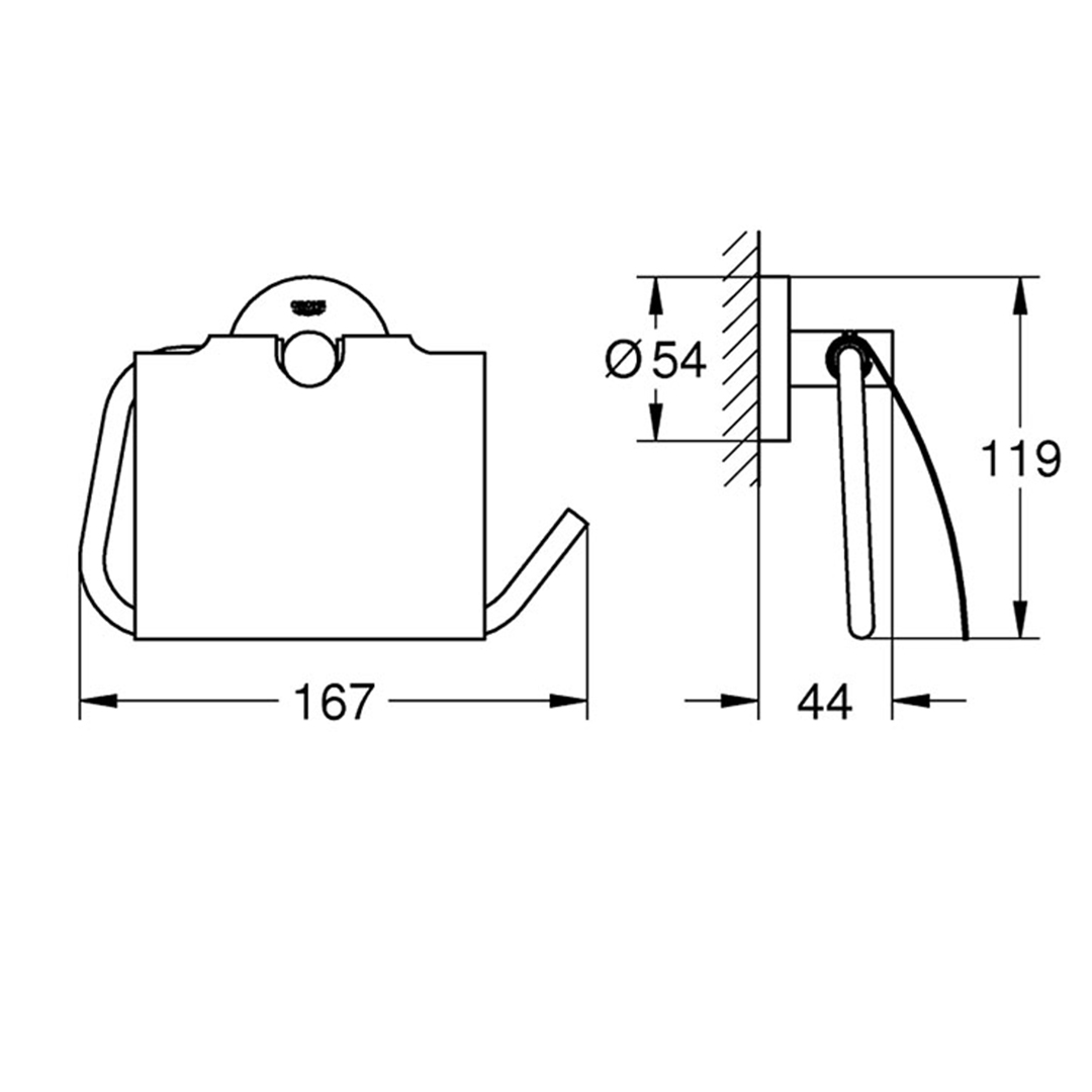 Поставка за тоалетна хартия Grohe Essentials 40367GN1 – Grohe 11.1.4.0029 – снимка 1